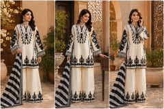 Unstitich-3 Piece Embroidered Summer Collection New Arrival DM-108