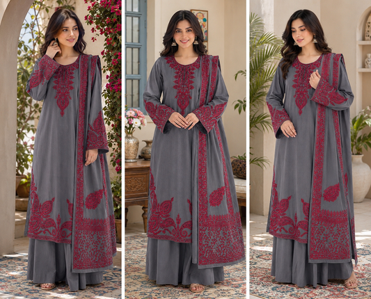 3-Piece Embroidered Summer Collection New Arrival 2026 DM-115