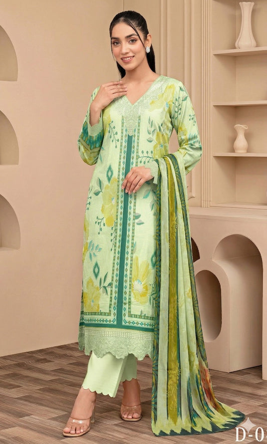 Ayra 3-Piece Embroidered Collection 2026 DM-125