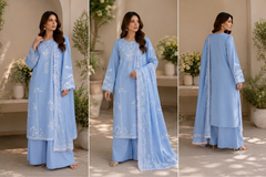 3-Piece Embroidered Summer Collection New Arrival DM-105
