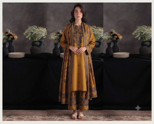 Unstitich-3 Piece Embroidered Summer Collection New Arrival DM-103