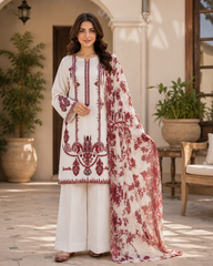 3-Piece Embroidered Summer Collection New Arrival DM-109 (Copy)