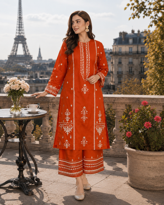 2-piece Un-stitched Embroidered Summer Collection New Arrival DM-116