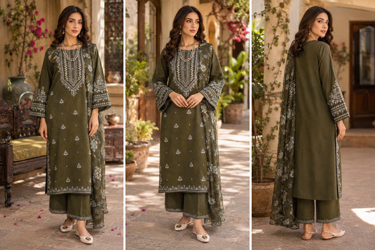 3-Piece Embroidered Summer Collection New Arrival DM-114