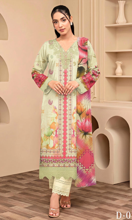 Ayra 3-Piece Embroidered Collection 2026 DM-123