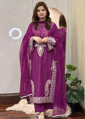 UN-STITCH EMBROIDERED 3-PCS WINTER COLLECTION NEW ARRIVAL 2026 DM-134