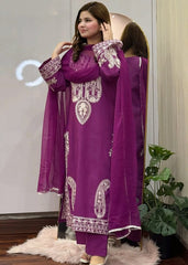 UN-STITCH EMBROIDERED 3-PCS WINTER COLLECTION NEW ARRIVAL 2026 DM-134