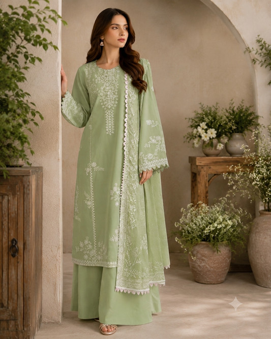 3-Piece Embroidered Summer Collection New Arrival DM-104