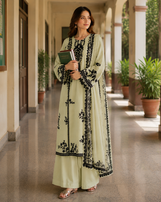 3-Piece Embroidered Summer Collection New Arrival DM-107