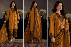 Unstitich-3 Piece Embroidered Summer Collection New Arrival DM-103
