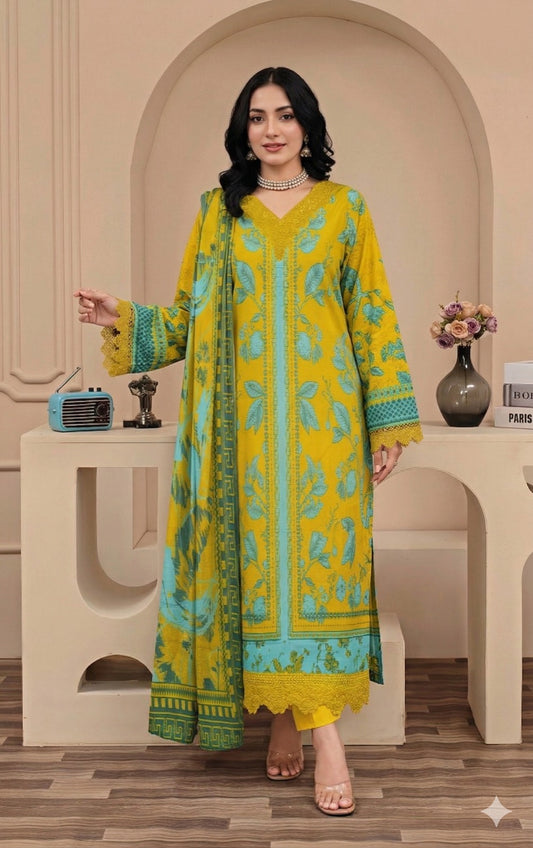 Ayra 3-Piece Embroidered Collection 2026 DM-121